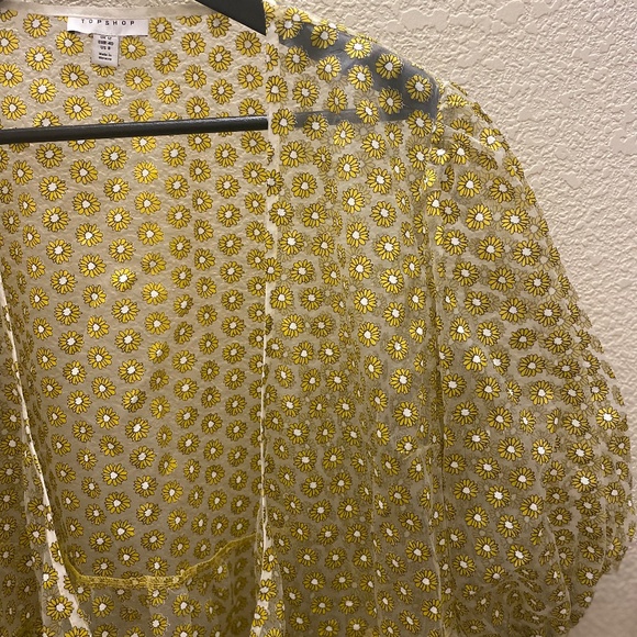 NWOT Top Shop Sheer Midi Daisy Dress Sz.8 - Picture 1 of 4